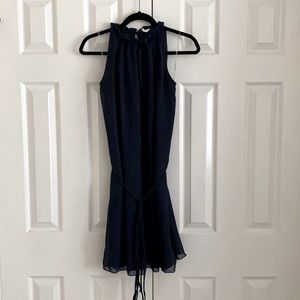 Evening Navy Blue Maternity Dress, Size Sm